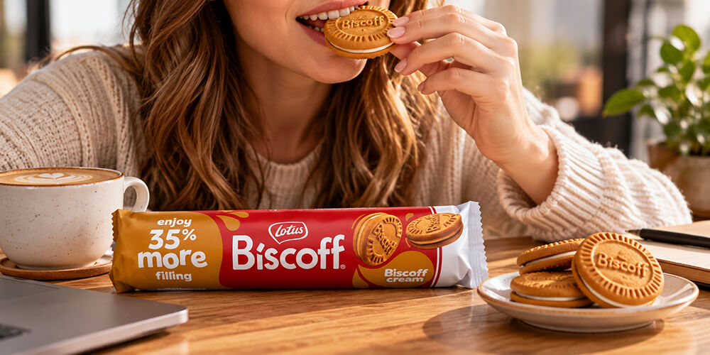 Lotus Biscoff Plněné sušenky plněné Biscoff krémem 154g
